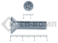 Винт потайной,цинк DIN965 8х 30 (2000шт)