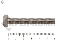 Болты с полной резьбой, нержавеющие DIN933 А2 6х 60 (20шт)