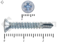 Саморез оконный со сверлом, Белый цинк, под автомат 3,9х25 Kn (16000шт)