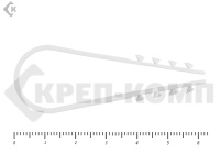 Дюбель хомут для крепления кабеля, цвет-белый, круглый 19х25 (100шт)