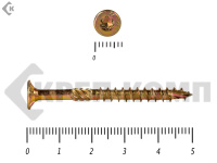 Саморезы Конструкционные, потай Torx, желтый цинк   3.5х 50 мм ПРОФИ HIMTEX (500 шт)