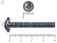 Винт с прессшайбой DIN967 4х40 (45шт)