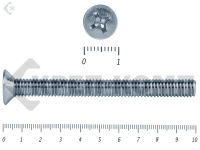 Винт потайной,цинк DIN965 6х100 Фасовка (100шт)