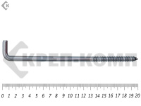 Шуруп с костылём L-образный 10х200 (300шт)