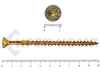 Саморезы Конструкционные, потай Torx, желтый цинк   6.0х100 мм КРЕП-КОМП (100 шт)