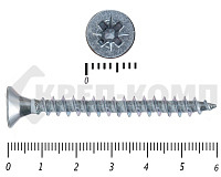 Саморез белый цинк POZY 4,5х60 (30шт)