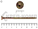 Саморезы Конструкционные, потай Torx, желтый цинк   8.0х140 мм (50 шт) – фото