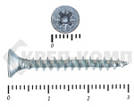 Саморез белый цинк POZY 3,5х30 (100шт) – фото