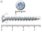 Шуруп оконный, крупная резьба, Белый цинк 4,1х35 Kn (9000шт) – фото