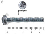 Винт полуцилиндрическая головка,цинк DIN7985 4х45 (3500шт) – фото