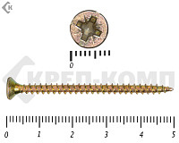 Саморез желтый цинк POZY 3,5х50 Фасовка (500шт)