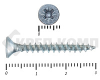 Саморез белый цинк POZY 3,5х30 Фасовка (1000шт)