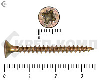 Саморез желтый цинк POZY 3,5х35 (12000шт)