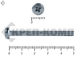 Винт полуцилиндрическая головка,цинк DIN7985 4х50 (3000шт) – фото